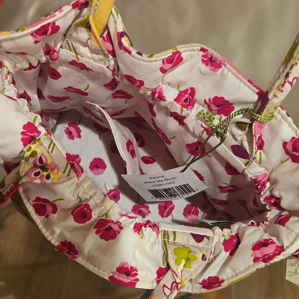 Vera Bradley Pink and Green Floral Tote